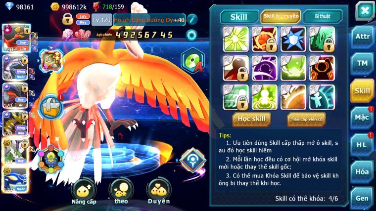 MÃ : #TTS4759 - SV 38 - TOP6 - 98K KC - HOOH CH DYNAMAX PALKIA CH YVETAL CH GIRATINA CH NHIỀU PET BÁ CHỦ