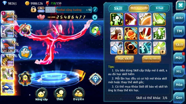 MÃ : #TTS4759 - SV 38 - TOP6 - 98K KC - HOOH CH DYNAMAX PALKIA CH YVETAL CH GIRATINA CH NHIỀU PET BÁ CHỦ