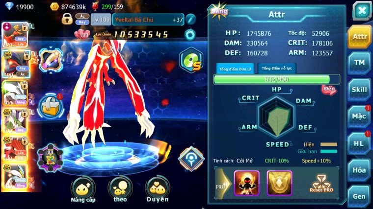 MÃ : #TTS4758 - SV 1529 - TOP42 - V12 - 20K KC - HOOH CH DYNAMAX YVETAL BC UNVOA THẦN GIÓ BC QVLD BC NHIỀU PET HT