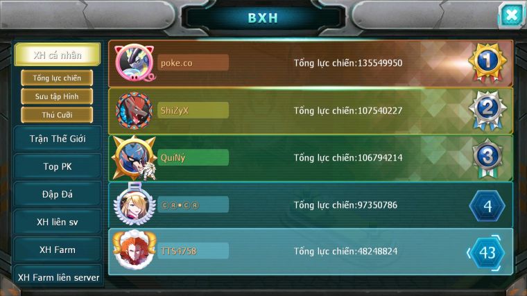 MÃ : #TTS4758 - SV 1529 - TOP42 - V12 - 20K KC - HOOH CH DYNAMAX YVETAL BC UNVOA THẦN GIÓ BC QVLD BC NHIỀU PET HT