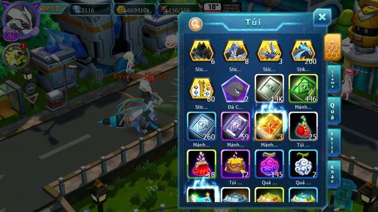 MÃ : #TTS4762 - SV 1744 - V10- UNVOA MEW GIÁP BC RAiKOU BC TAPU KOKO BC CẶP LATI BC