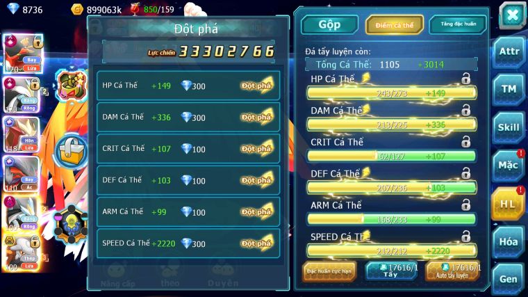 MÃ : #TTS4776 - SV 1339 - TOP6- V15 - HOOH CH DYNAMAX FULL SS WHITE CH DYNAMAX YVETAL CH SƯ TỬ CH BLACK DYNAMAX