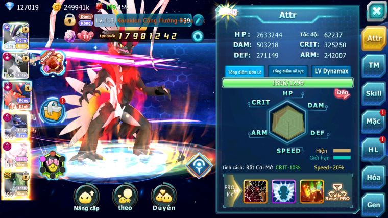 MÃ : #TTS4775 - SV 1685 - TOP 2 - 127K KC - 1K4 SÁCH - CẶP RỒNG CỘNG HƯỞNG ARC THÉP CỘNG HƯỞNG DYNAMAX CHIM SẮT DYNAMAX TEAM YÊU FORM CỰC HOT