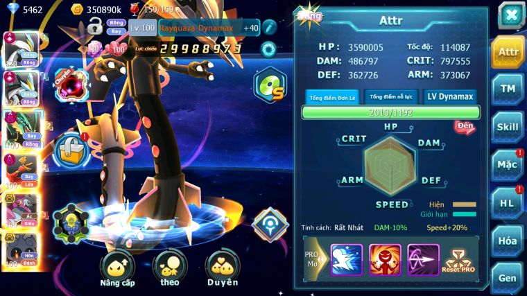 MÃ : #TTS4771 - SV 558 - V16 - TOP7 - WB CỘNG HƯỞNG DYNAMAX RAYQUAZA DYNAMAX HOOH DYNAMAX HOOPA BÁ CHỦ NHIỀU PET HUYỀN THOẠI