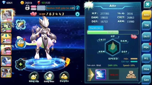 MÃ : #TTS4785 - SV 1733 - V3 - MEW GIÁP BÁ CHỦ CELEBI JIRACHI LELE LUGIA AMDLO