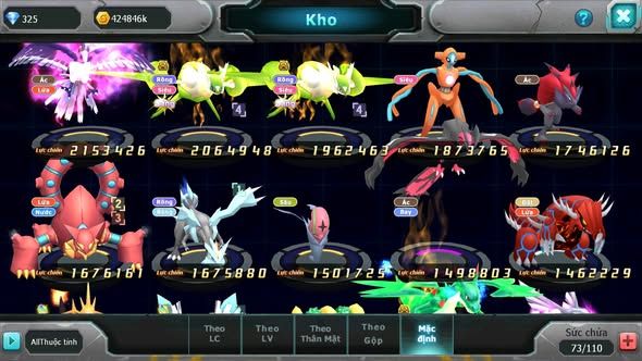 MÃ : #TTS4790 - SV 1420 - V12 - WHITE DYNAMAX HOOH BC UNVOA BLACK BC THẦN GIÓ BC LUGIA BC RAYQUAZA CẶP LATI BÁ CHỦ NHIỀU PET HT