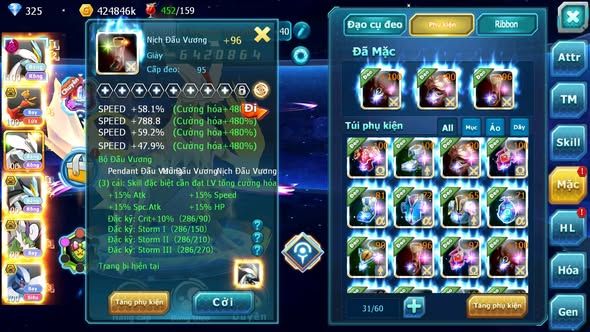 MÃ : #TTS4790 - SV 1420 - V12 - WHITE DYNAMAX HOOH BC UNVOA BLACK BC THẦN GIÓ BC LUGIA BC RAYQUAZA CẶP LATI BÁ CHỦ NHIỀU PET HT