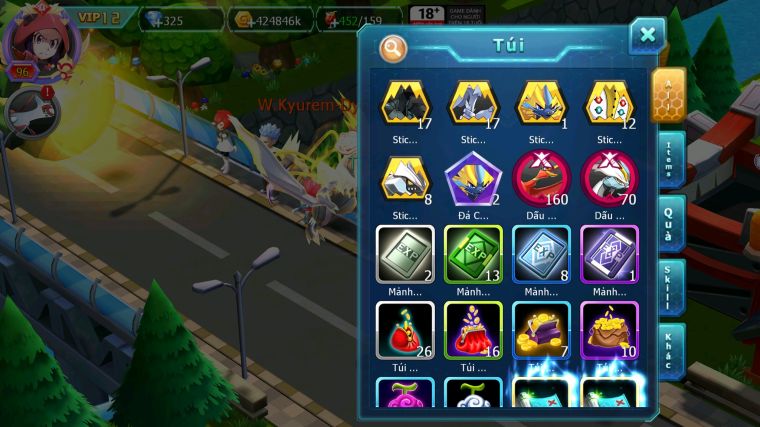 MÃ : #TTS4790 - SV 1420 - V12 - WHITE DYNAMAX HOOH BC UNVOA BLACK BC THẦN GIÓ BC LUGIA BC RAYQUAZA CẶP LATI BÁ CHỦ NHIỀU PET HT