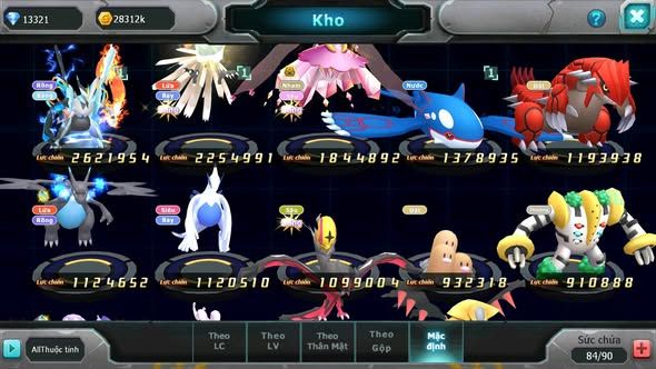 MÃ : #TTS4789 - SV 1782 - TOP 9 - V4 - 13K KC - UNVOA HOOH DIANCIE BC KYOGRE NHIỀU PET HT