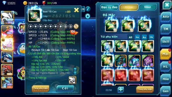 MÃ : #TTS4789 - SV 1782 - TOP 9 - V4 - 13K KC - UNVOA HOOH DIANCIE BC KYOGRE NHIỀU PET HT