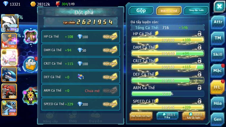 MÃ : #TTS4789 - SV 1782 - TOP 9 - V4 - 13K KC - UNVOA HOOH DIANCIE BC KYOGRE NHIỀU PET HT