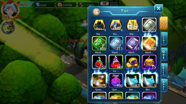 MÃ : #TTS4797 - SV 1772 - TOP 13 - V6 - QVBC BÁ CHỦ KYOGRE RAIKOU DIALGA LATI