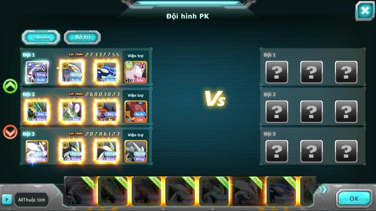 MÃ : #TTS4807 - SV 1310 - V8 - PALKIA CH RAYQUAZA BC YVETAL BC WB BC UNVOA KYOGRE BC THẦN GIÓ BC NHIỀU PET HT