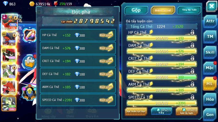 MÃ : #TTS4815 - SV 1516 - TOP 37 - V12 - HOOH CH DYNAMAX LC SIÊU KHỦNG YVETAL CB TAPU BULU BC THẦN GIÓ BC NHIỀU PET HT