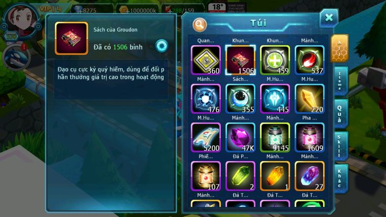 MÃ : #TTS4813 - SV 1253 - TOP 4 ALL - V14 - 1K5 SÁCH - HOOH CH DYNAMAX LC SIÊU KHỦNG YVETAL CH PALKIA CH UNVOA BC WB DYNAMAX CẶP CÁ BC