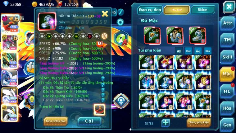 MÃ : #TTS4812 - SV 538 - TOP 8 - V14 - 53K KC - 3K2 SÁCH - HOOH DYNAMAX HOOPA BÁ CHỦ RAYQUAZA BC LUGIA CỘNG HƯỞNG NHIỀU PET BÁ CHỦ