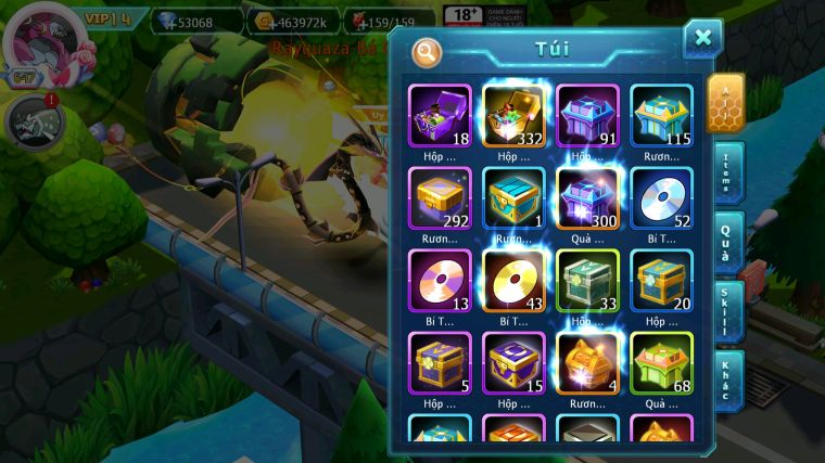 MÃ : #TTS4812 - SV 538 - TOP 8 - V14 - 53K KC - 3K2 SÁCH - HOOH DYNAMAX HOOPA BÁ CHỦ RAYQUAZA BC LUGIA CỘNG HƯỞNG NHIỀU PET BÁ CHỦ