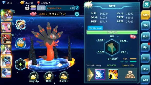 MÃ : #TTS4819 - SV 1823 - TOP 6 - V12 - 3K SÁCH - ZEVIL MES GROUDON CẶP LATI