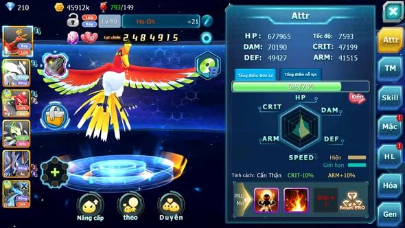 MÃ : #TTS4818 - SV 1633 - V0 - HOOH UNVOA GROUDON CELEBI PR DIALGA