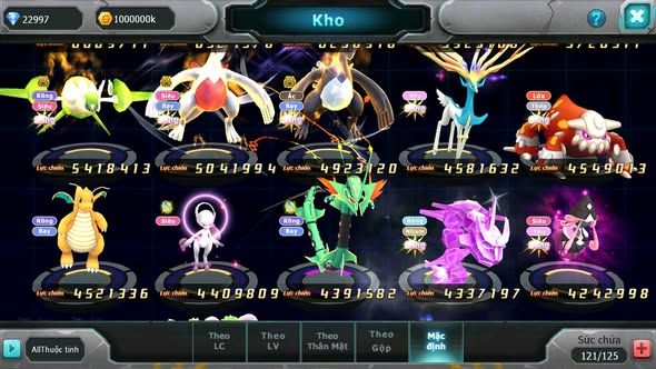 MÃ : #TTS4825 - SV 987 - V12 - 23K KC HOOH DYNAMAX WHITE DYNAMAX UNVOA BLACK BC ST PALKIA BC NHIỀU PET BC NGON