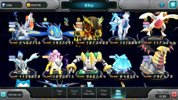 MÃ : #TTS4824 - SV 1451 - UNVOA KYOGRE QLVD BC LUGIA BC ARC BĂNG