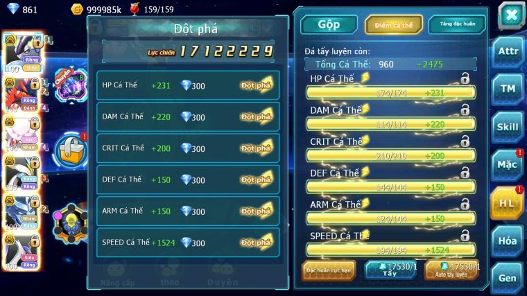 MÃ : #TTS4822 - SV 1716 - V14 - TOP8-9 - 1K9 SÁCH - CẶP RỒNG BÁ CHỦ BUILD TỐT DIANCIE BC UNVOA WB TEAM NHAM BC