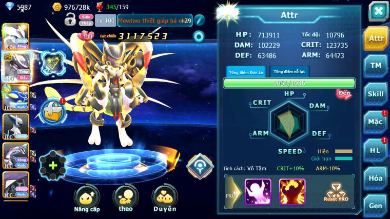 MAX : #TTS4827 - SV 1176 - V4 - UNVOA MEW GIÁP BC KYOGRE PALKIA ARC BĂNG TAPU FINI LUGIA