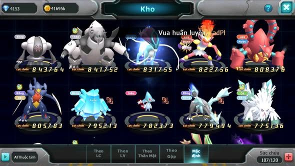 MÃ : #TTS4826 - SV 747 - UNVOA JIRACHI GIRATINA BOSS ĐỘC