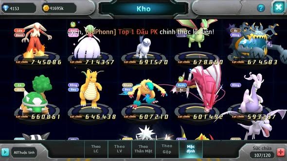 MÃ : #TTS4826 - SV 747 - UNVOA JIRACHI GIRATINA BOSS ĐỘC