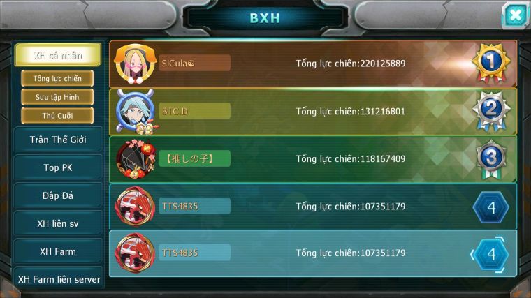 MÃ : #TTS4835 - SV 1059 - V15 - TOP3 - 86K7 KC - 1K SÁCH - CẶP KIẾM KHIÊN BÁ CHỦ HOOH CH DYNAMAX DIANCIE CH DYNAMX 3 TEAM CỰC NGON