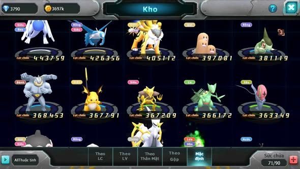 MÃ : #TTS4834 - SV 1800 - V4 - TOP43 - HOOH RAYQUAZA MES CELEBI GOODRA