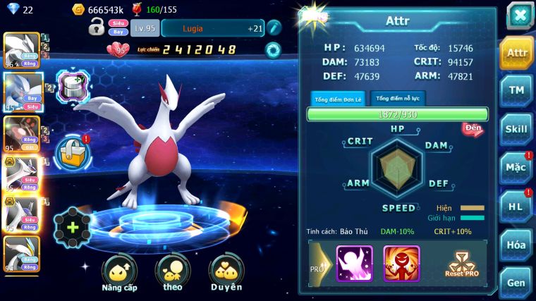 MÃ : #TTS4838 - SV 1401 - V4 - UNVOA CẶP LATI BÁ CHỦ LUGIA ZEVIL WHITE MEW GIÁP