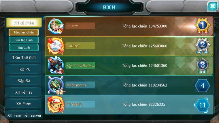 MÃ : #TTS4845 - SV 945 - TOP 11 - 973 SÁCH - HOOH CH DYNAMXA DIANCIE CH DYNAMAX PALKIA CH HENTRAN BC RẮN BĂNG BC Z100 BC