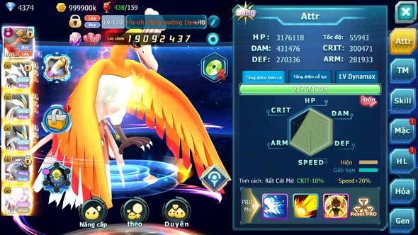 MÃ : #TTS4843 - SV 1243 - TOP 41 - V15 - HOOH CH DYNAMAX UNVOA BC WB BC PALKIA BC DIANCIE BC KYOGRE BC QUÁ NGON