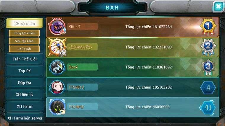 MÃ : #TTS4843 - SV 1243 - TOP 41 - V15 - HOOH CH DYNAMAX UNVOA BC WB BC PALKIA BC DIANCIE BC KYOGRE BC QUÁ NGON