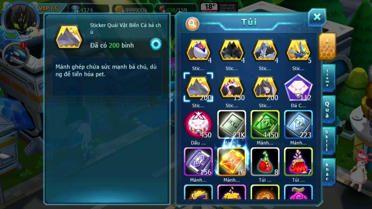 MÃ : #TTS4843 - SV 1243 - TOP 41 - V15 - HOOH CH DYNAMAX UNVOA BC WB BC PALKIA BC DIANCIE BC KYOGRE BC QUÁ NGON