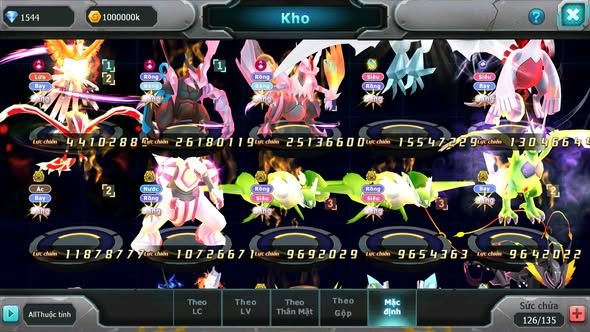 MÃ : #TTS4841 - SV 899 - TOP 11 - V15 - HOOH CH DYNAMAX WB CH DYNAMAX MEGANEC LUGIA CH NHIỀU PET BÁ CHỦ