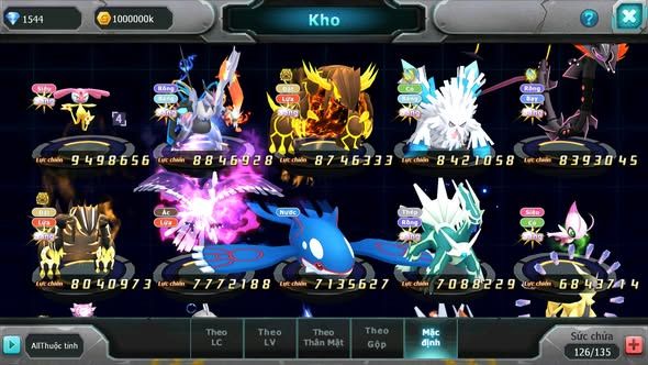 MÃ : #TTS4841 - SV 899 - TOP 11 - V15 - HOOH CH DYNAMAX WB CH DYNAMAX MEGANEC LUGIA CH NHIỀU PET BÁ CHỦ