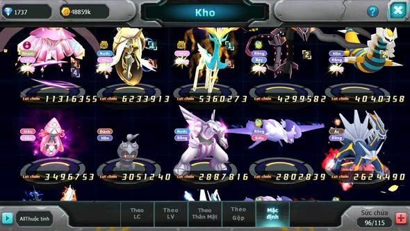 MÃ : #TTS4853 - SV 1335 - DIANCIE DYNAMAX TAPU FINI BC XERM BC RAYQUAZA GIRATINA UNVOA NHIỀU PET HT