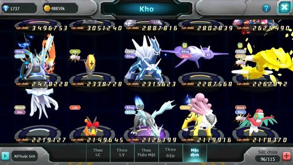 MÃ : #TTS4853 - SV 1335 - DIANCIE DYNAMAX TAPU FINI BC XERM BC RAYQUAZA GIRATINA UNVOA NHIỀU PET HT