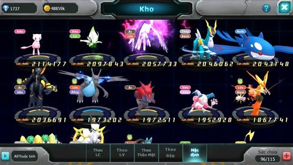 MÃ : #TTS4853 - SV 1335 - DIANCIE DYNAMAX TAPU FINI BC XERM BC RAYQUAZA GIRATINA UNVOA NHIỀU PET HT