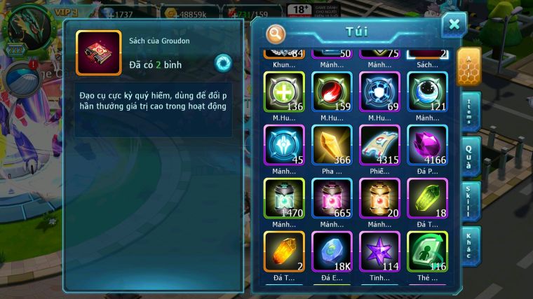 MÃ : #TTS4853 - SV 1335 - DIANCIE DYNAMAX TAPU FINI BC XERM BC RAYQUAZA GIRATINA UNVOA NHIỀU PET HT