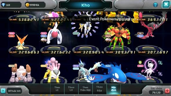 MÃ : #TTS4851 - SV 1351 - V12 -HOOH DYNAMX DIANCIE DYNAMAX PALKIA BC UNVOA QVLD BC THẦN GIÓ BC RẮN BĂNG BC 3 TEAM NGON