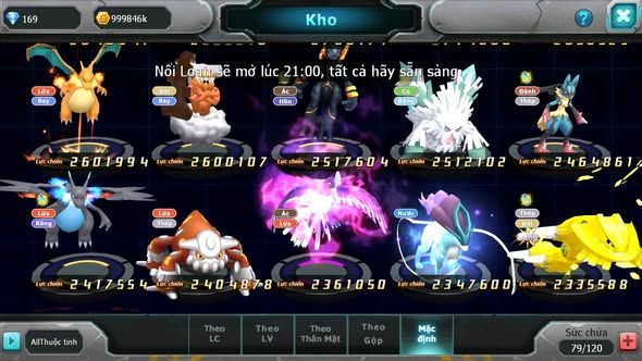 MÃ : #TTS4851 - SV 1351 - V12 -HOOH DYNAMX DIANCIE DYNAMAX PALKIA BC UNVOA QVLD BC THẦN GIÓ BC RẮN BĂNG BC 3 TEAM NGON