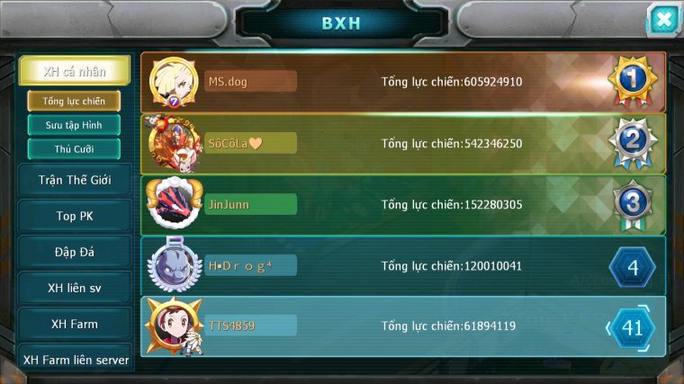 MÃ : #TTS4859 - SV 1365 - TOP 39 - V14 - HOOH CH DYNAMAX VUA KHIÊN BÁ CHỦ WB BC YVETAL BC UNVOA THẦN GIÓ BC QVLD BC RẮN BĂNG BC