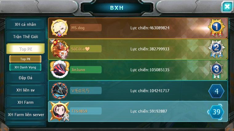 MÃ : #TTS4859 - SV 1365 - TOP 39 - V14 - HOOH CH DYNAMAX VUA KHIÊN BÁ CHỦ WB BC YVETAL BC UNVOA THẦN GIÓ BC QVLD BC RẮN BĂNG BC