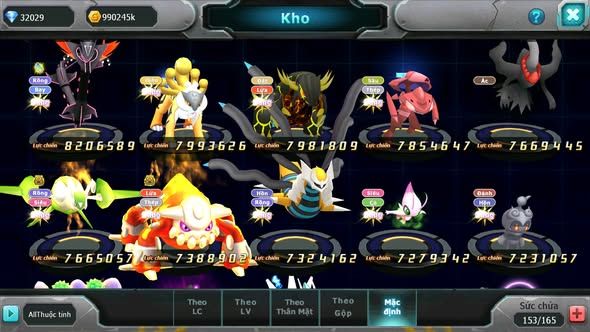 MÃ : #TTS4868 - SV 693 - TOP 8 - V14 - 32K KC - HOOPA BÁ CHỦ BUILD CỰC TỐT PALKIA BC WB DYNAMAX KYOGRE BC NHIỀU PET BÁ CHỦ NGON