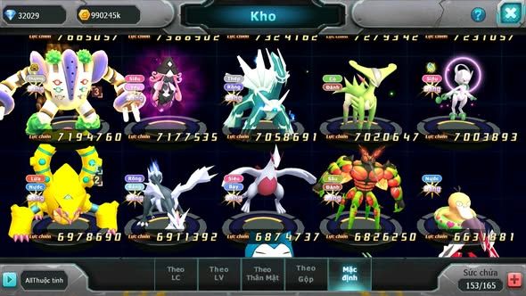 MÃ : #TTS4868 - SV 693 - TOP 8 - V14 - 32K KC - HOOPA BÁ CHỦ BUILD CỰC TỐT PALKIA BC WB DYNAMAX KYOGRE BC NHIỀU PET BÁ CHỦ NGON