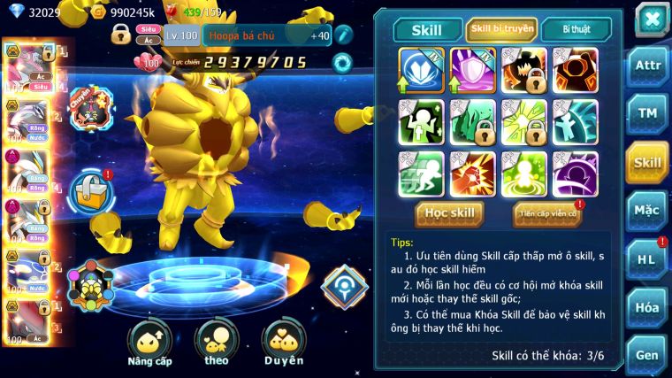 MÃ : #TTS4868 - SV 693 - TOP 8 - V14 - 32K KC - HOOPA BÁ CHỦ BUILD CỰC TỐT PALKIA BC WB DYNAMAX KYOGRE BC NHIỀU PET BÁ CHỦ NGON