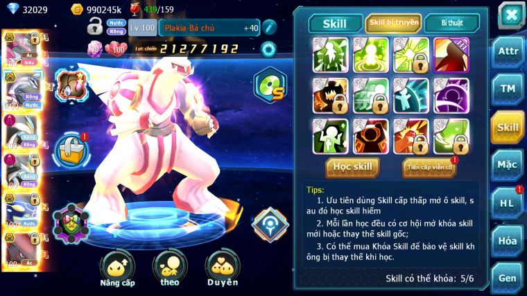 MÃ : #TTS4868 - SV 693 - TOP 8 - V14 - 32K KC - HOOPA BÁ CHỦ BUILD CỰC TỐT PALKIA BC WB DYNAMAX KYOGRE BC NHIỀU PET BÁ CHỦ NGON